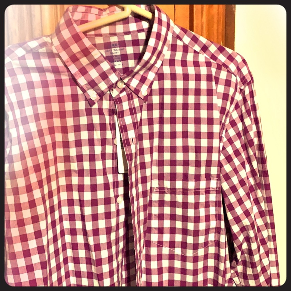 Violet JCrew gingham shirt